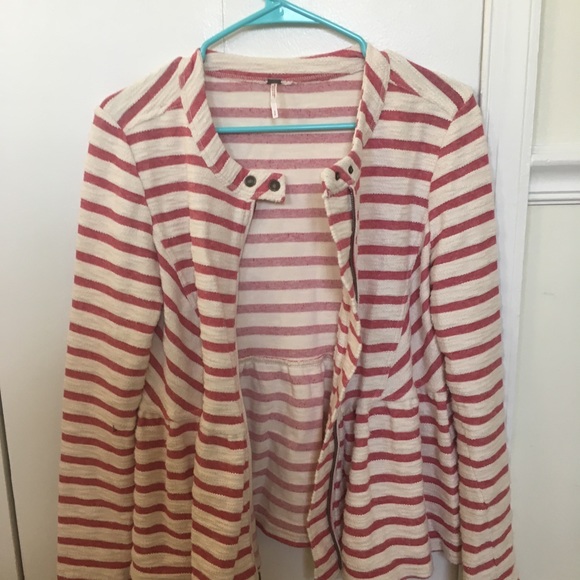 Free people striped peplum cardigan - Picture 6 of 10